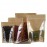 Transparent Front  Back Side Brown Kraft Paper Standup Pouch with Zipper